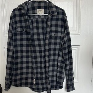 Men’s American Eagle Outfitters Black and Grey Button Down Shirt